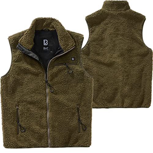 Brandit Teddyfleece Vest Men, Oliv, Größe 5XL von Brandit