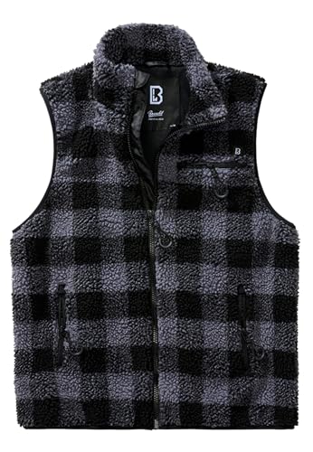 Brandit Teddyfleece Vest Men, Schwarz-Grau, Größe 3XL von Brandit