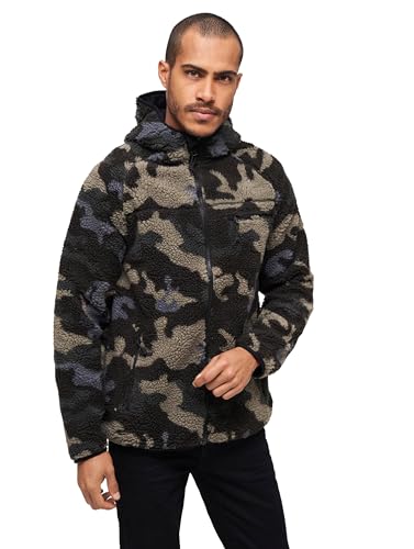 Brandit Teddyfleece Worker Jacket, Farbe: darkcamo, Größe: 4XL von Brandit