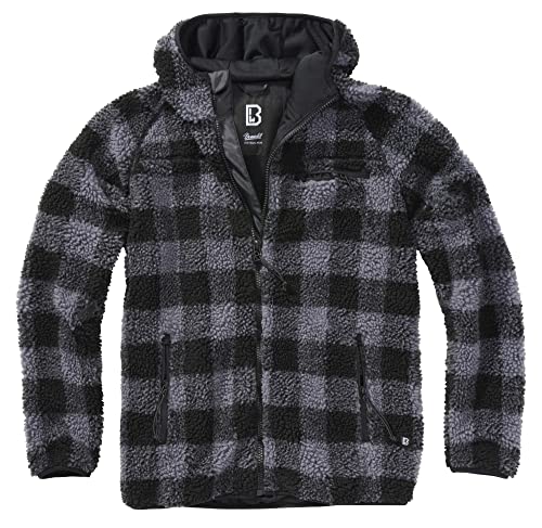 Brandit Teddyfleece Worker Jacket black/grey Gr. XL von Brandit