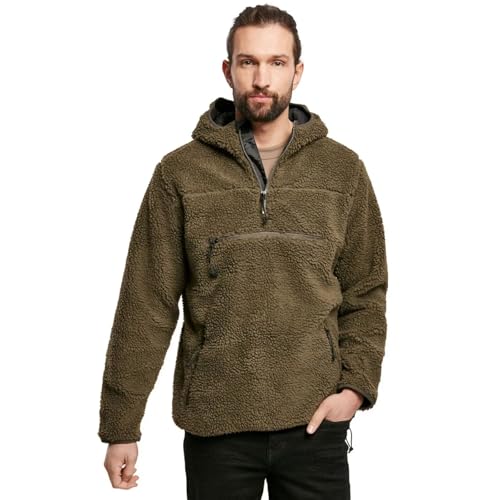 Brandit Teddyfleece Worker Pullover, Farbe: Olive, Größe: 5XL von Brandit