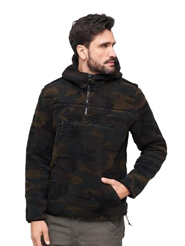 Brandit Teddyfleece Worker Pullover, Farbe: Woodland, Größe: 3XL von Brandit