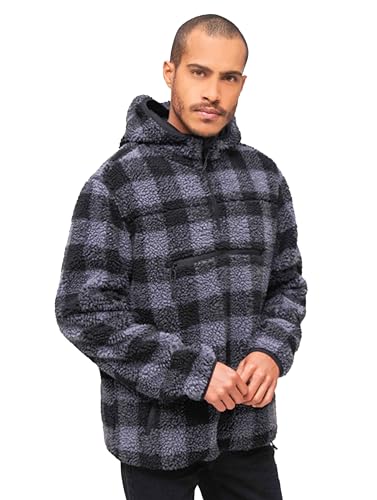 Brandit Teddyfleece Worker Pullover, Farbe: Black/Grey, Größe: 6XL von Brandit