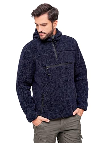 Brandit Teddyfleece Worker Pullover, Farbe: Navy, Größe: L von Brandit