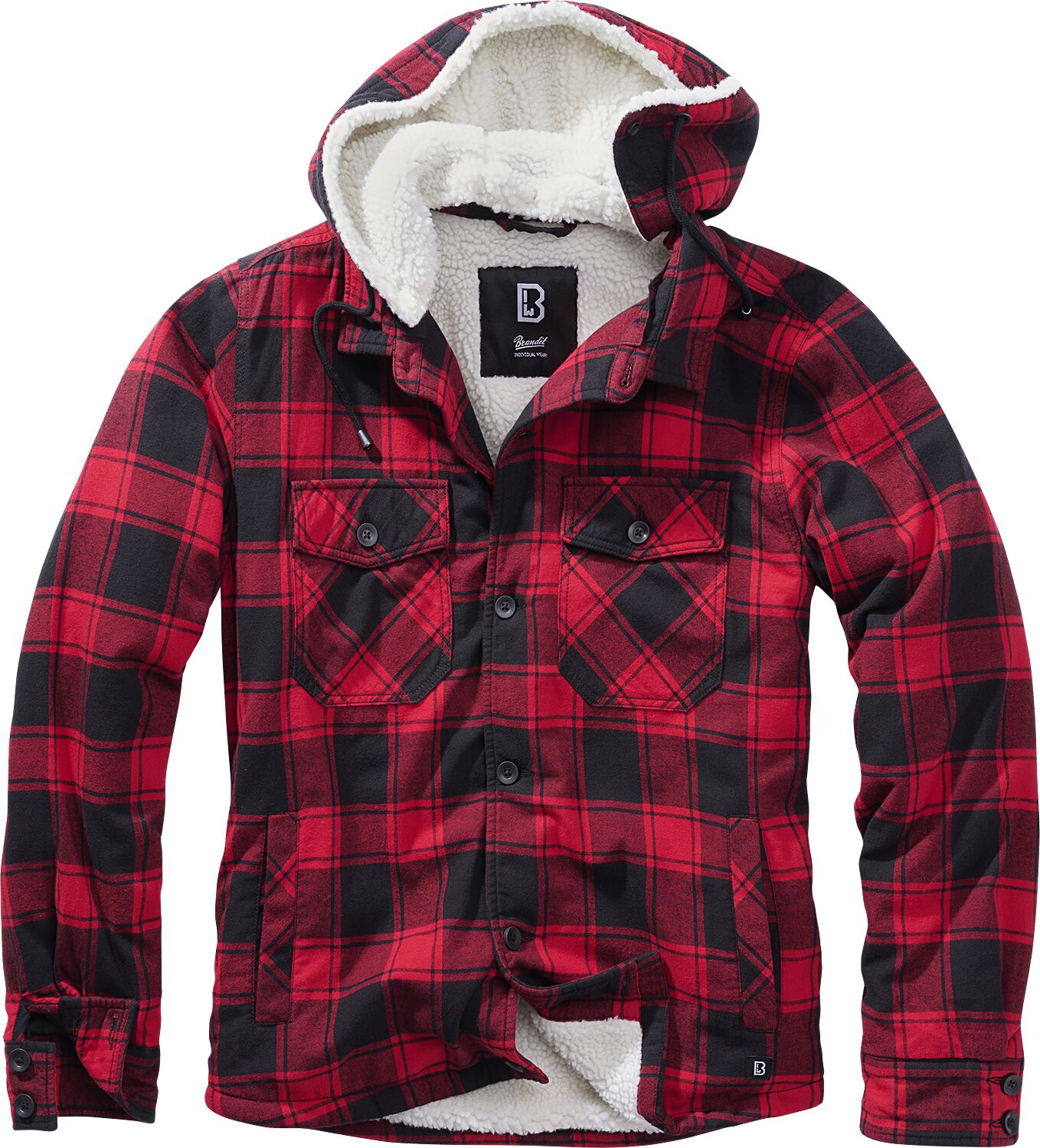 Brandit Übergangsjacke - Lumberjacket Hooded - S bis 5XL - für Männer - Größe M - rot/schwarz Brandit Übergangsjacke - Lumberjacket Hooded - S bis 5XL - für Männer - Größe M - rot/schwarz von Brandit
