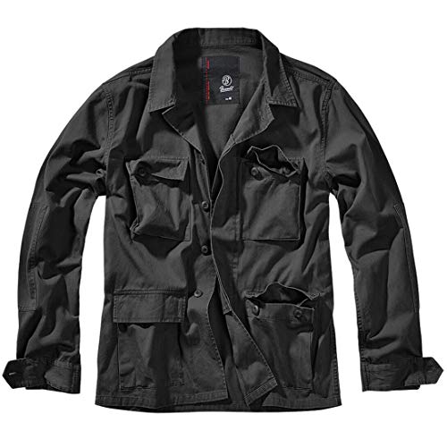 Brandit US BDU TWILL JACKE ARMY JACKET KAMPFJACKE ARMEE FELDJACKE FREIZEITJACKE, Größe:XL, Farbe:Schwarz von Brandit