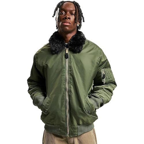 Brandit US Fliegerjacke MA2 mit Fellkragen, Größe:5XL, Farbe:Oliv von Brandit