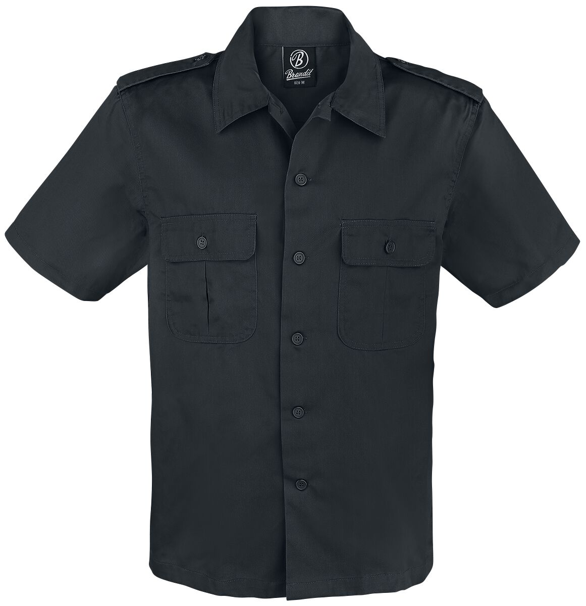 Brandit US Hemd 1/2 Arm Kurzarmhemd schwarz in 5XL von Brandit