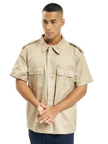 Brandit US Shirt Short Sleeve, Farbe: beige, Größe: XXL von Brandit