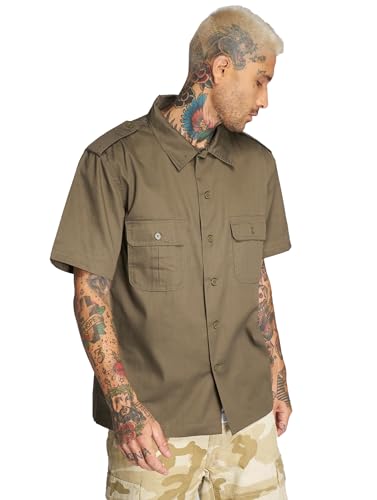 Brandit US Shirt Short Sleeve, Farbe: Olive, Größe: XXL von Brandit