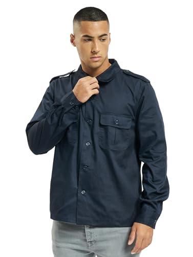 Brandit US Shirt Long Sleeve, Farbe: Navy, Größe: 4XL von Brandit