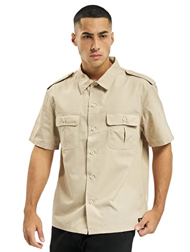 Brandit US Shirt Ripstop 1/2 Arm, Beige, Größe 3XL von Brandit