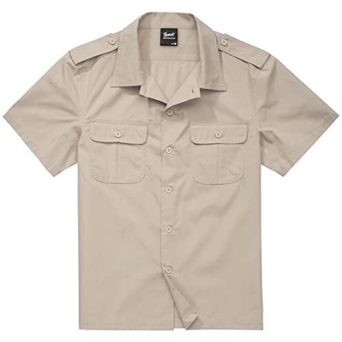 Brandit US Ripstop Shirt Short Sleeve, Farbe: beige, Größe: XXL von Brandit