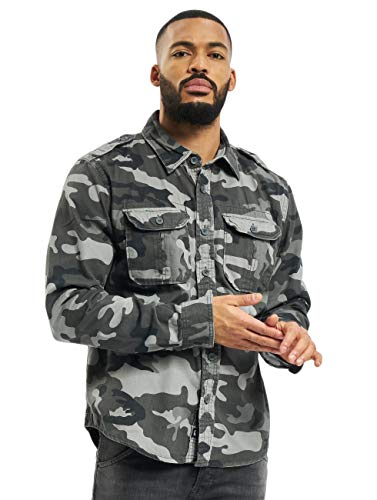 Brandit Vintage Shirt Longsleeve Grey Camo 6XL von Brandit