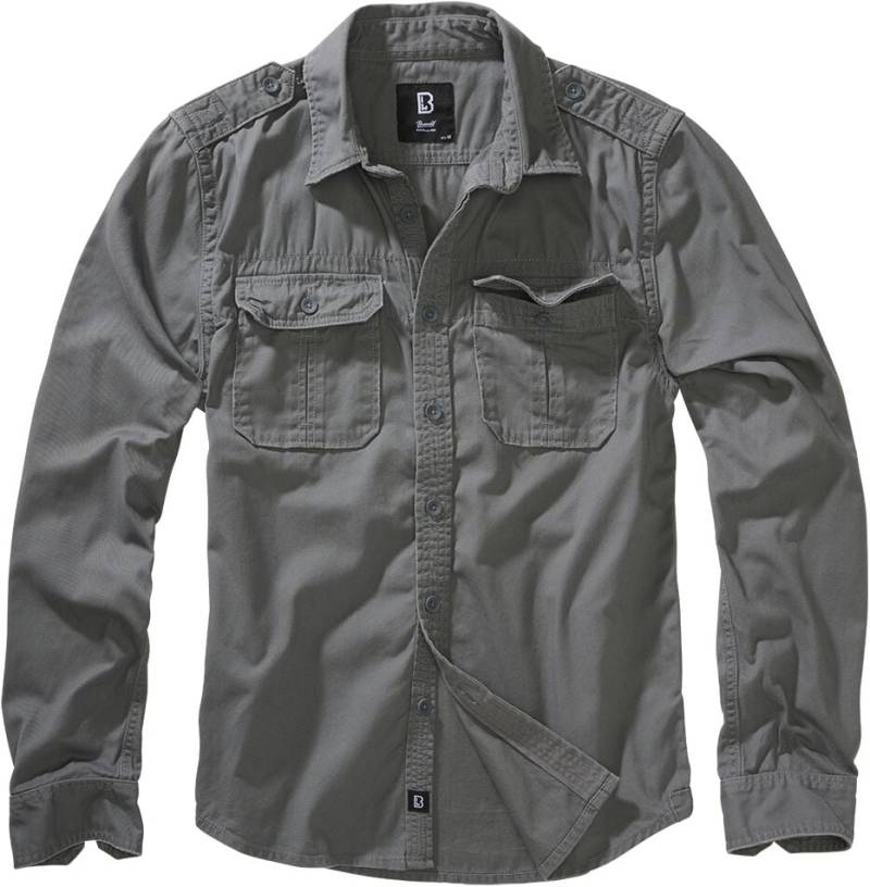 Brandit Vintage Shirt Longsleeve Langarmhemd charcoal in 3XL Brandit Vintage Shirt Longsleeve Langarmhemd charcoal in 3XL von Brandit