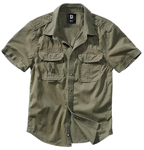 Brandit Vintage Shirt Shortsleeve Oliv L von Brandit