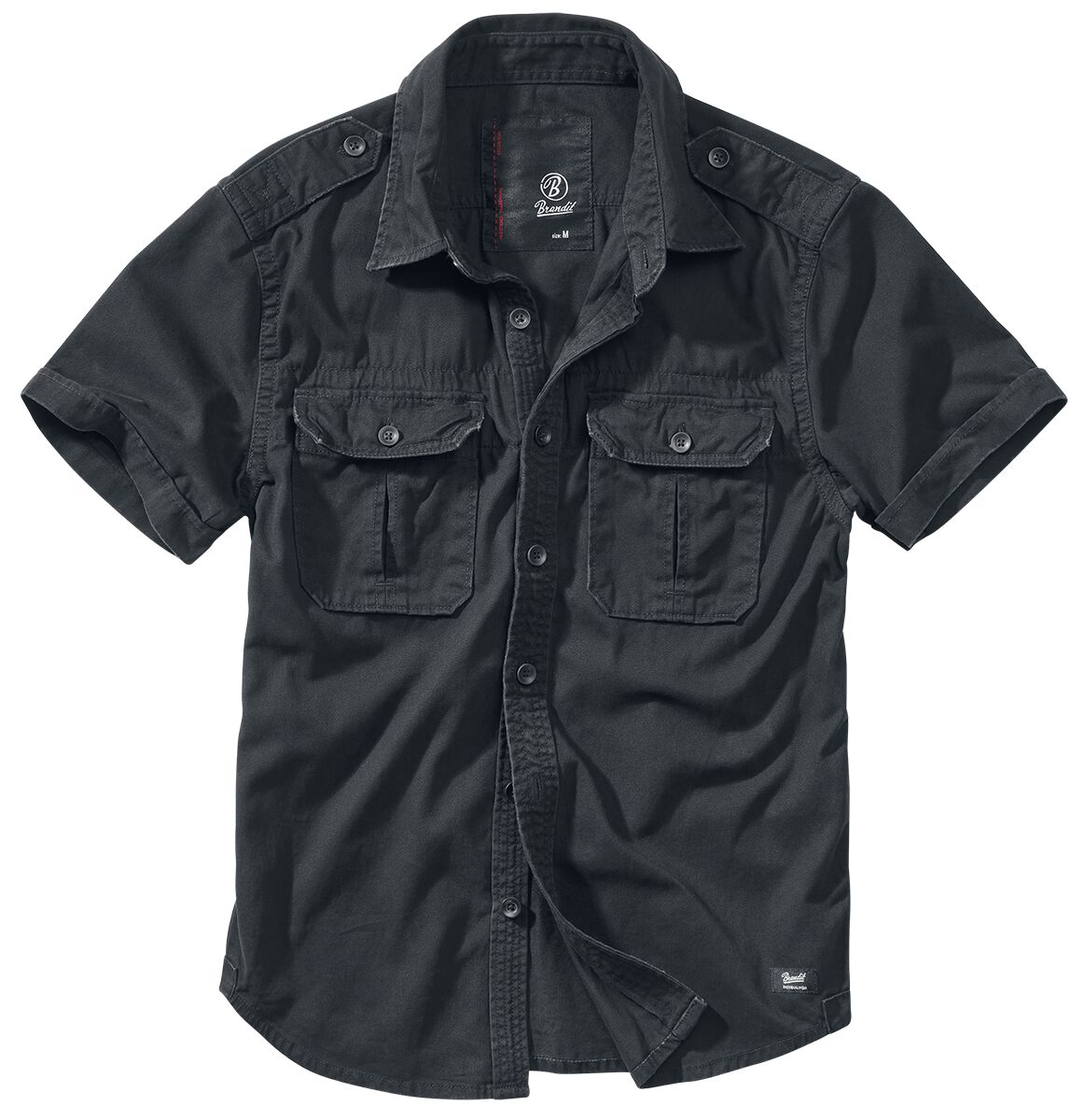 Brandit Vintage Short Sleeve Kurzarmhemd schwarz in 5XL von Brandit