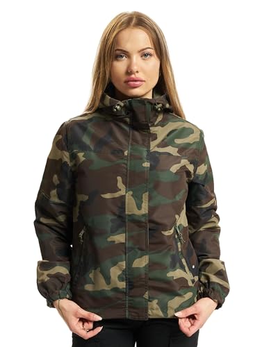 Brandit Windbreaker Sommer mit Zipper Damen, Größe:4XL, Farbe:Woodland von Brandit