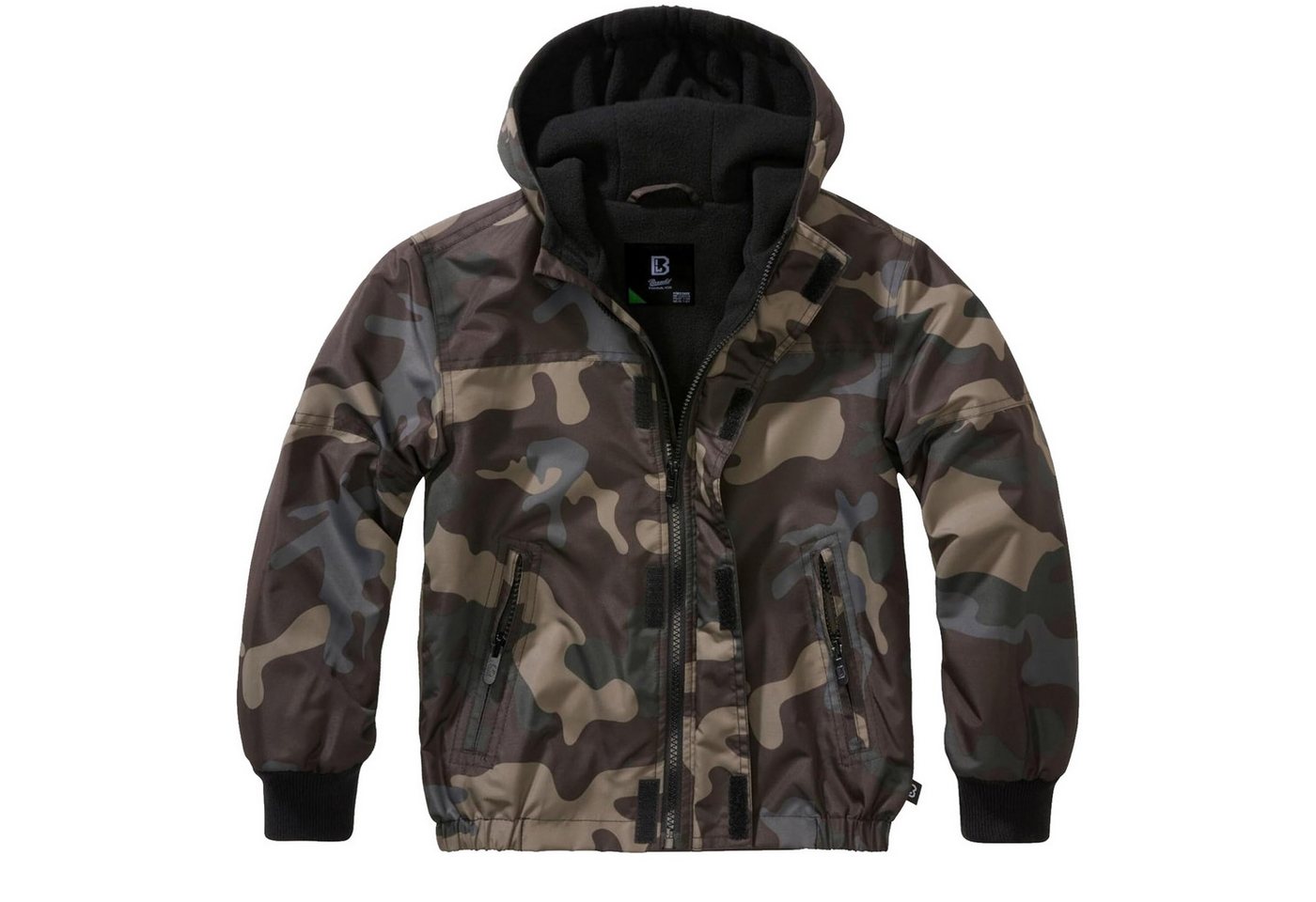 Brandit Windbreaker Brandit Kids Windbreaker Frontzip, darkcamo, 122/128 von Brandit