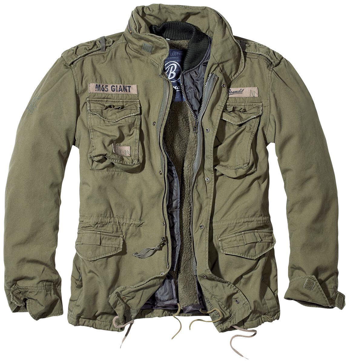 Brandit Winterjacke - M65 Giant - S bis 7XL - für Männer - Größe M - oliv von Brandit