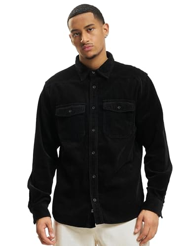 Brandit Herren Corduroy Classic Shirt Long Sleeve Klassisches Hemd, Schwarz,4XL von Brandit