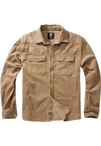 Corduroy Classic Shirt Long Sleeve Camel Gr. 7XL von Brandit