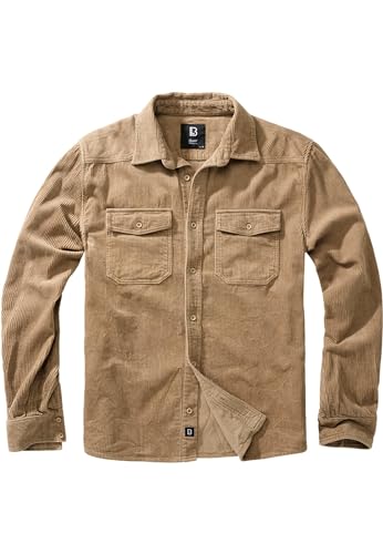 Corduroy Classic Shirt Long Sleeve Camel Gr. S von Brandit