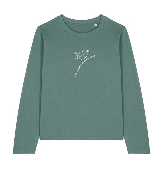 Brandless Basic Bio Damen Longsleeve Rotkehlchen 180 g/m² XXS - XXL von Brandless