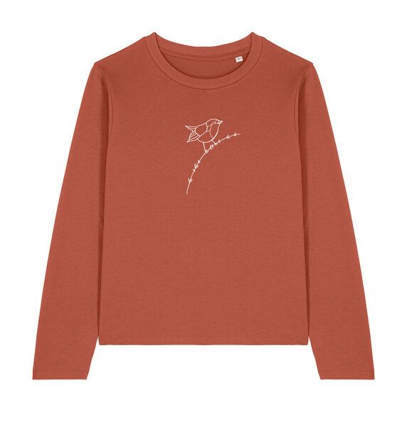 Brandless Basic Bio Damen Longsleeve Rotkehlchen 180 g/m² XXS - XXL von Brandless