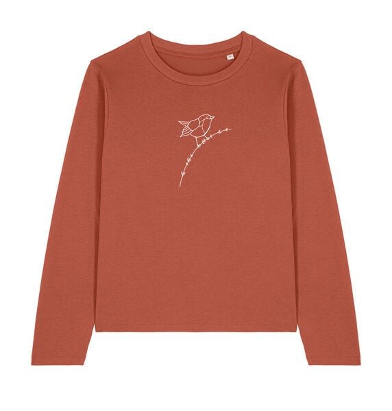 Brandless Basic Bio Damen Longsleeve Rotkehlchen 180 g/m² XXS - XXL von Brandless