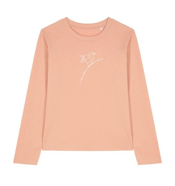 Brandless Basic Bio Damen Longsleeve Rotkehlchen 180 g/m² XXS - XXL von Brandless