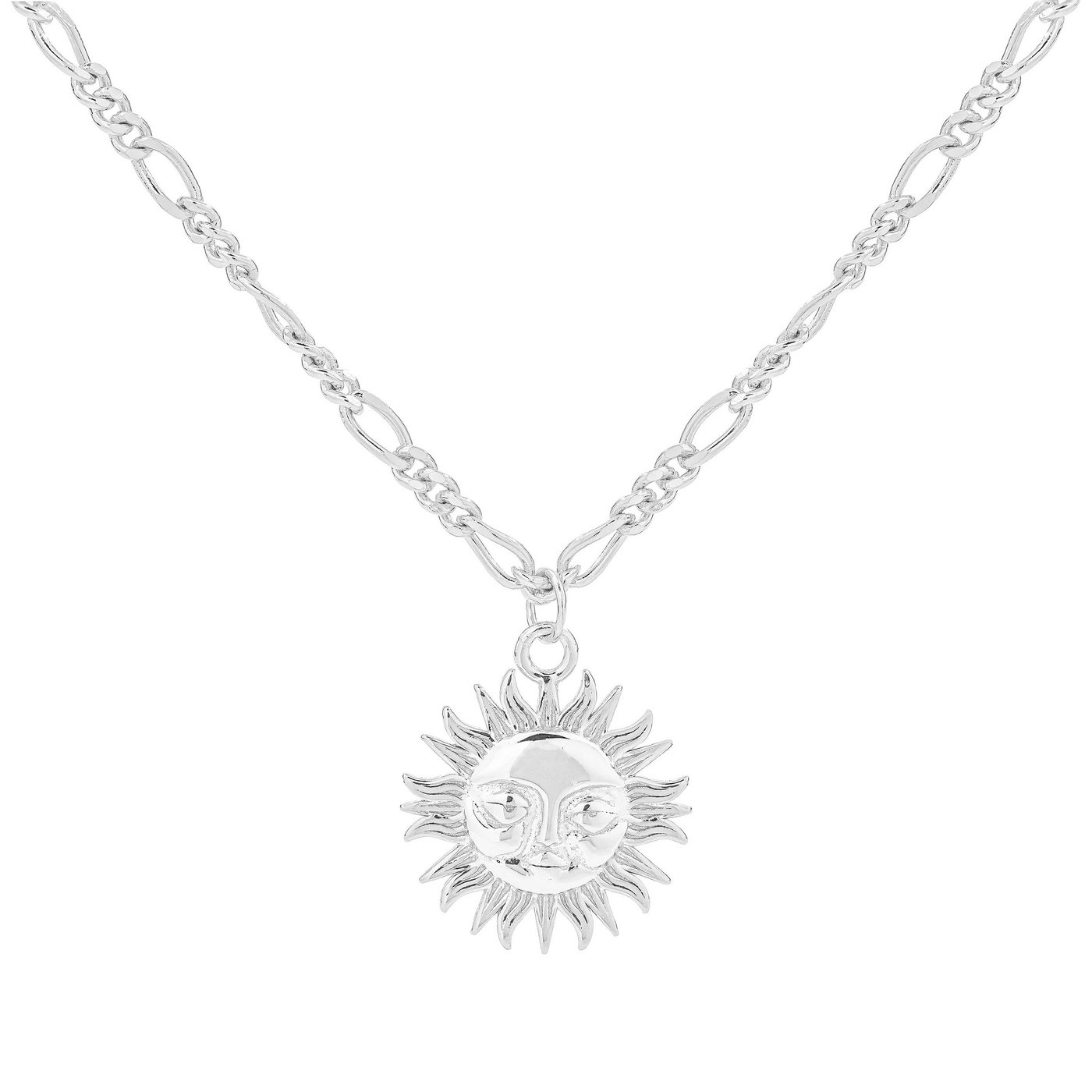 Brandlinger Kette mit Anhänger Halskette Salerno, Kette Silber 925 vergoldet mit Anhänger Sonne von Brandlinger