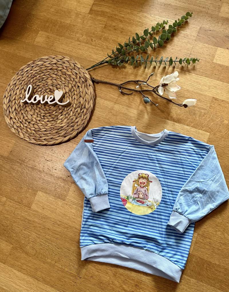 Pullover/Langarmshirt Oversized „Conni" 110/116 von BrandmadeRegensburg