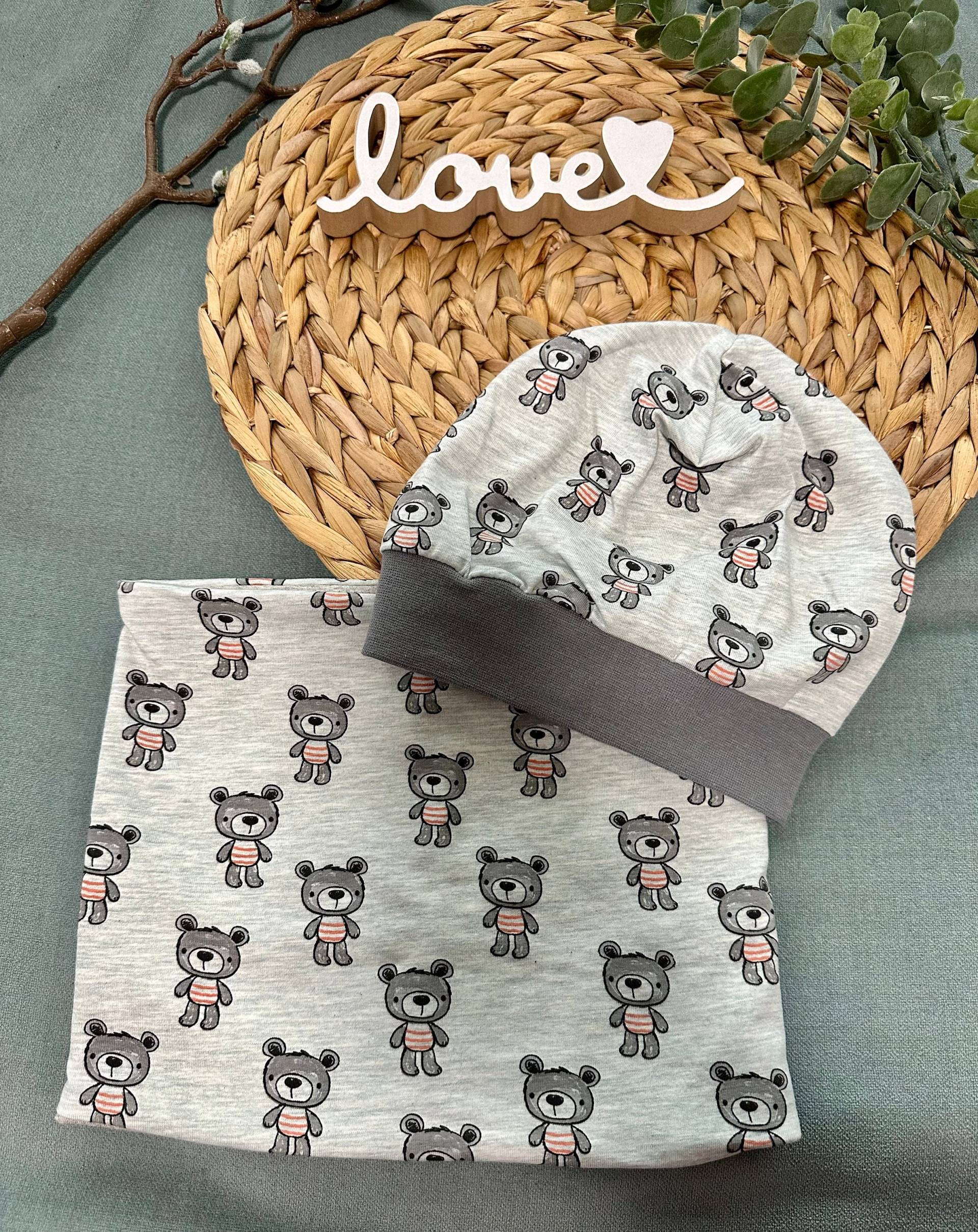 Set Beanie Und Loop „Bären" Ku 49-53 von BrandmadeRegensburg