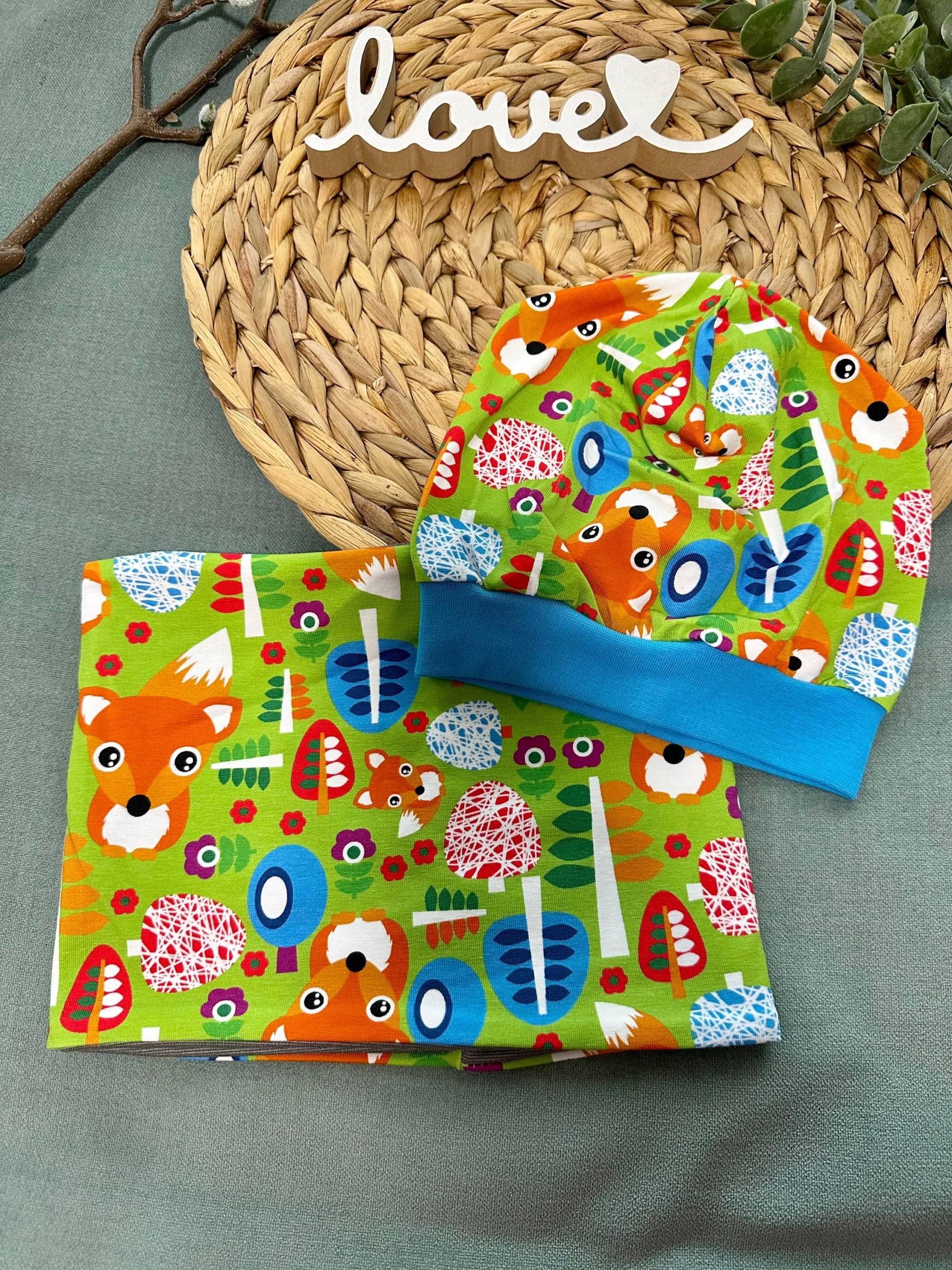 Set Beanie Und Loop "Füchse" Ku 49-53 von BrandmadeRegensburg