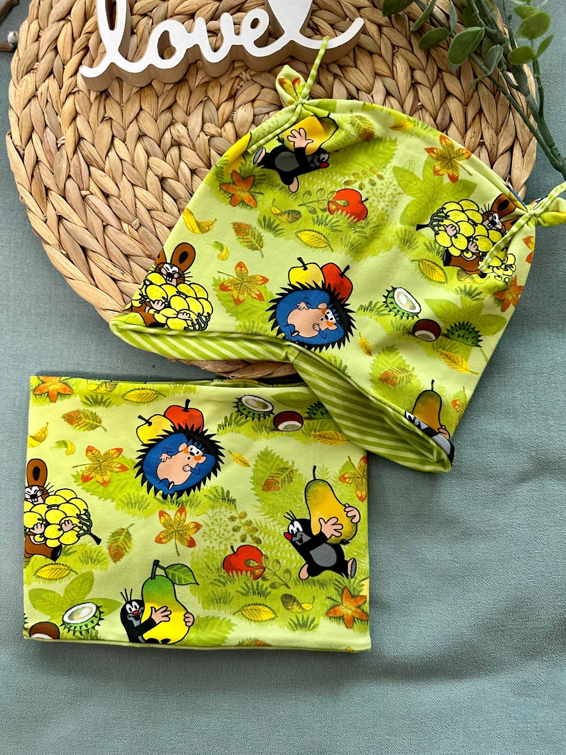 Set Knotenmütze Und Loop „Pauli/Kleiner Maulwurf" Ku 49-54 von BrandmadeRegensburg