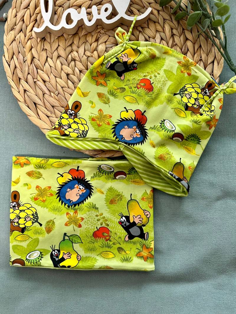 Set Knotenmütze Und Loop „Pauli/Kleiner Maulwurf" Ku 49-54 von BrandmadeRegensburg