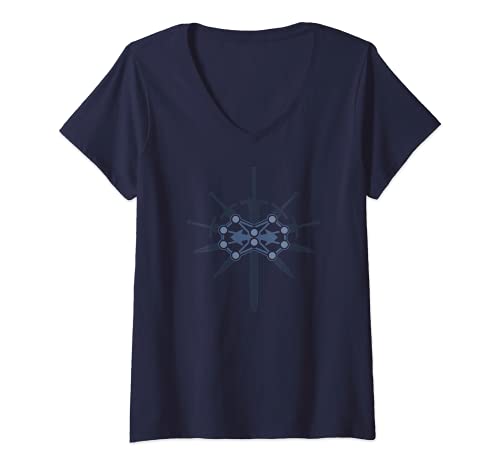 Damen The Stormlight Archive Doppelauge und Schwerter Symbol T-Shirt mit V-Ausschnitt von Brandon Sanderson