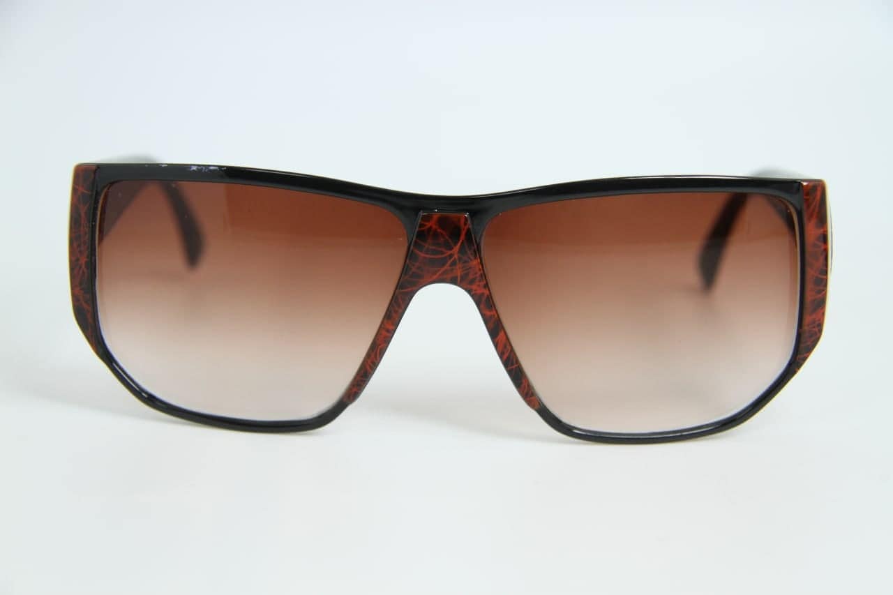 Pouilloux 1423 Schwarz Rot Sonnenbrille Polycarbonat Pink Lens Handmade France von BrandsMarketStore