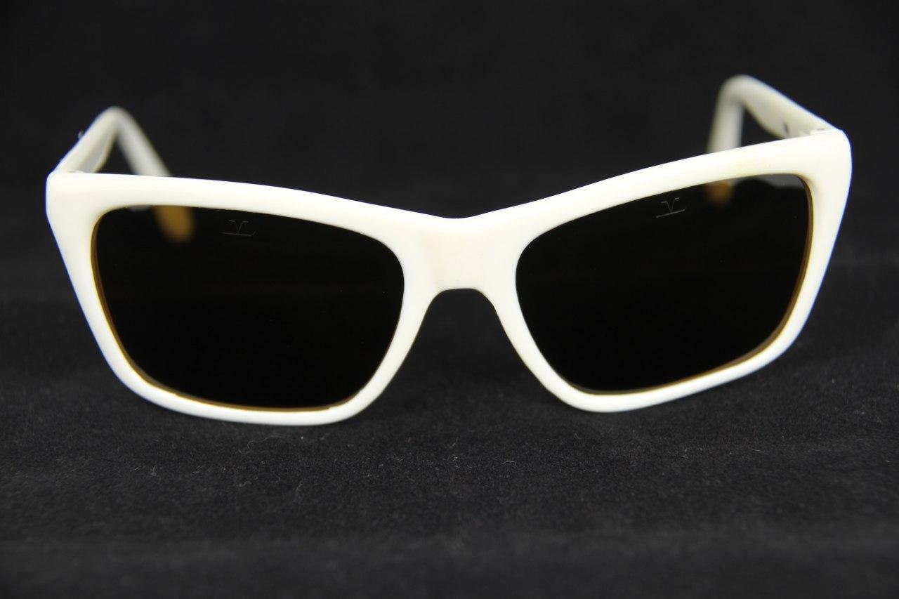 Vintage 1980 Vuarnet 006 Weiße Sonnenbrille Px2000 Mineral Braune Linse von BrandsMarketStore
