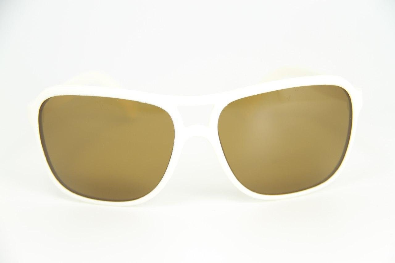 Vintage Vuarnet 003 Weiße Sonnenbrille Px2000 Hellbraune Linse von BrandsMarketStore