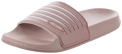 Brandsseller Damen Badelatschen Badeschuhe Slides Hausschuhe Pantolette Leicht Praktisch Komfortabel Altrosa 40 von Brandsseller