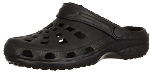 Brandsseller Damen Clog Badeschuh Gartenschuh Freizeitschuh (Schwarz, EU Schuhgrößensystem, Erwachsene, Numerisch, M, 36) von Brandsseller