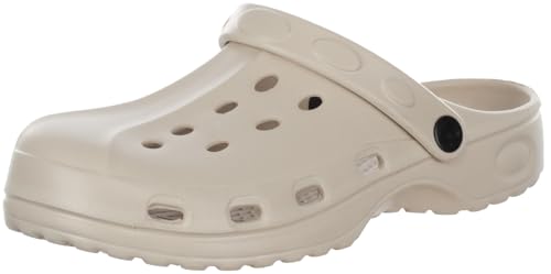 Brandsseller Damen Clogs Gartenclogs Gartenschuhe Badeschuhe Pantoletten Hausschuhe Leicht Beige 39 von Brandsseller