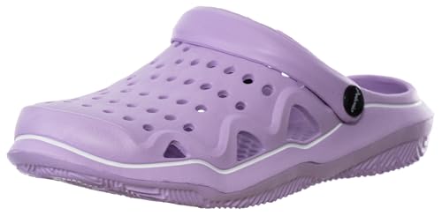 Brandsseller Damen Clogs Hausschuh Badeschuhe Gartenschuhe FreizeitschuheFarbe: Lila - Größe: 36 von Brandsseller
