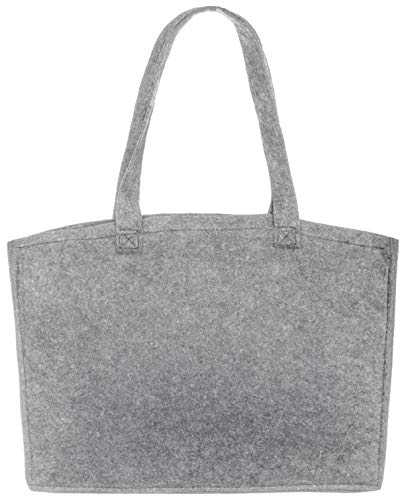 Brandsseller Damen Filz Handtasche Freizeit Shopping Bag ca. 36 x 27 x 6 cm - Grau von Brandsseller