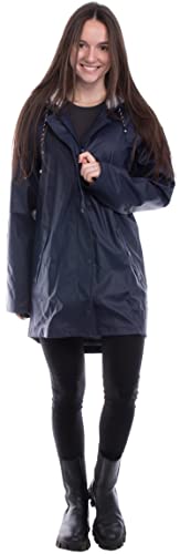 Brandsseller Damen Friesennerz Regenjacke mit Kapuze Outdorjacke Funktionsjacke Blau S von Brandsseller