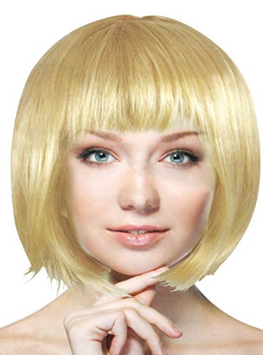 Brandsseller - Damen Karneval Kurzhaar Perücke Bob Karneval/Fasching, Motto-Party und Shows Kunsthaar (Bob-Kurzhaar, Blond) von Brandsseller