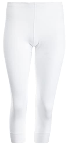 Brandsseller Damen Sport Unterwäsche 3/4 Capri Underwear Sportunterhose Funktionswäsche Weiß 36 von Brandsseller