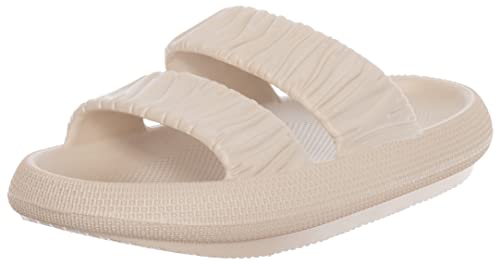 Brandsseller Hausschuhe Damen Pantoletten Doppel Band Badeschuhe Hohe Weiche Phylon Slipper von Brandsseller